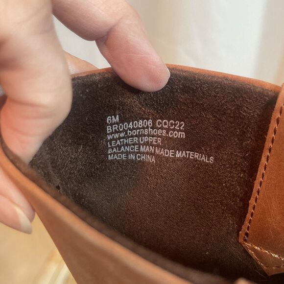 Born Shaunie Leather Boots In Cognac Sz 6 New W/O Tags - Picture 12 of 12